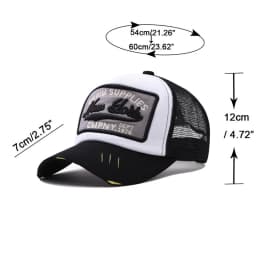 3D Embroidered Duck Tongue Hat New York Embroidered Baseball Hat Mesh Breathable Sunshade Truck Driver Hat