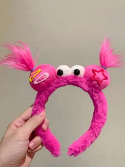 Spring and Summer New Style Ugly Doll Hairband with Quirky Ears, Cute Headband, Girly Dopamine Cartoon Plush Funny Hairband, Hair Accessory, Headwear for Women