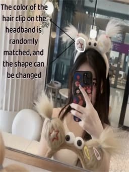 Spring and Summer New Style Ugly Doll Hairband with Quirky Ears, Cute Headband, Girly Dopamine Cartoon Plush Funny Hairband, Hair Accessory, Headwear for Women