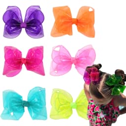 PVC Jelly Bow Hair Clip Waterproof Transparent Hairpin Sweet Summer Beach Swim Hairpins Girl Children Headdress Hair Accessories