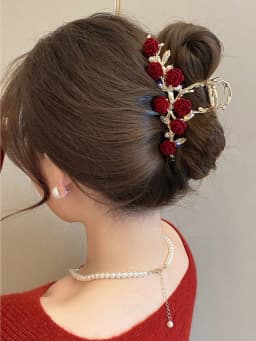 1Pcs Fashion Antique Rose Tassels Hair Claws elegant temperament For Women Girls Party Hair Accessories