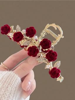 1Pcs Fashion Antique Rose Tassels Hair Claws elegant temperament For Women Girls Party Hair Accessories