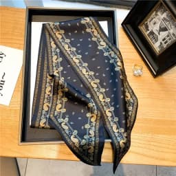 Design Print Skinny Scarf Plaid Horse Hairband Scarves Women Narrow Scarfs Bag Ribbons Luxury Brand Wrist Towel Foulard