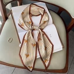 Design Print Skinny Scarf Plaid Horse Hairband Scarves Women Narrow Scarfs Bag Ribbons Luxury Brand Wrist Towel Foulard