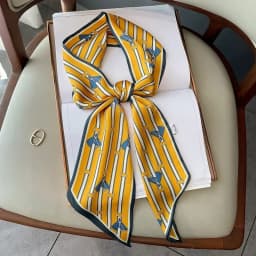 Design Print Skinny Scarf Plaid Horse Hairband Scarves Women Narrow Scarfs Bag Ribbons Luxury Brand Wrist Towel Foulard