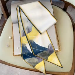 Design Print Skinny Scarf Plaid Horse Hairband Scarves Women Narrow Scarfs Bag Ribbons Luxury Brand Wrist Towel Foulard