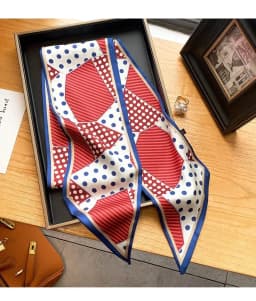 Design Print Skinny Scarf Plaid Horse Hairband Scarves Women Narrow Scarfs Bag Ribbons Luxury Brand Wrist Towel Foulard