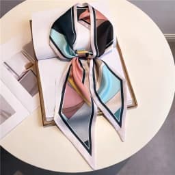 Design Print Skinny Scarf Plaid Horse Hairband Scarves Women Narrow Scarfs Bag Ribbons Luxury Brand Wrist Towel Foulard