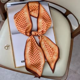 Design Print Skinny Scarf Plaid Horse Hairband Scarves Women Narrow Scarfs Bag Ribbons Luxury Brand Wrist Towel Foulard