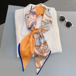 Design Print Skinny Scarf Plaid Horse Hairband Scarves Women Narrow Scarfs Bag Ribbons Luxury Brand Wrist Towel Foulard