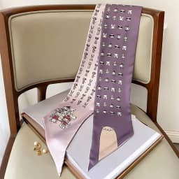Design Print Skinny Scarf Plaid Horse Hairband Scarves Women Narrow Scarfs Bag Ribbons Luxury Brand Wrist Towel Foulard