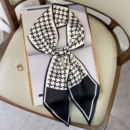 Design Print Skinny Scarf Plaid Horse Hairband Scarves Women Narrow Scarfs Bag Ribbons Luxury Brand Wrist Towel Foulard