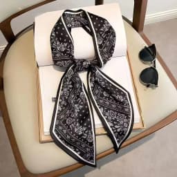 Design Print Skinny Scarf Plaid Horse Hairband Scarves Women Narrow Scarfs Bag Ribbons Luxury Brand Wrist Towel Foulard