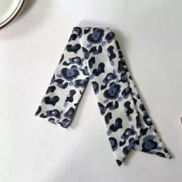 New leopard print silk scarf hair tie decorative for Women, Kawaii Aesthetic Hairband Style, Daily Office Party Holiday Gift