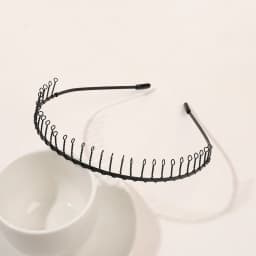 Unisex Metal Wavy Spring Hair Hoop Black Non Slip Outdoor Sports Headbands For Women Men Hair Accessories Face Washing Hairband