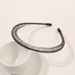 Unisex Metal Wavy Spring Hair Hoop Black Non Slip Outdoor Sports Headbands For Women Men Hair Accessories Face Washing Hairband