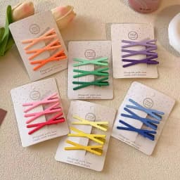 3pcs fashionable gradient color crisscross hair clip, sweet and versatile, for women to wear outside