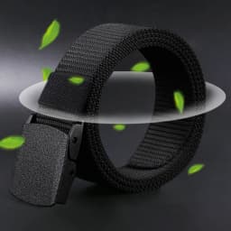 Plastic Buckle Nylon Canvas Belt Men Women Outdoor Work, 1.5inch Wide Metal-free Military Tactical Waist Belt Airport Friendly