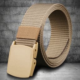 Plastic Buckle Nylon Canvas Belt Men Women Outdoor Work, 1.5inch Wide Metal-free Military Tactical Waist Belt Airport Friendly