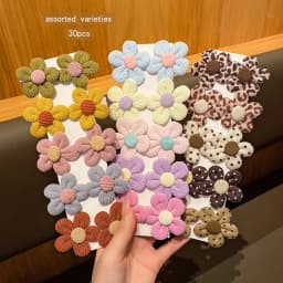 30 Sweet Wind Colored Random Hair Clips and Headflowers Suitable for Daily Use as Hair Accessories