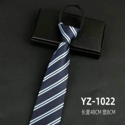 Ties men's formal business groomwedding student women's professional shirt red black blue zipper lazy person neck tie