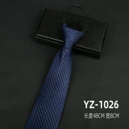 Ties men's formal business groomwedding student women's professional shirt red black blue zipper lazy person neck tie