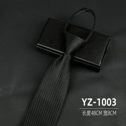 Ties men's formal business groomwedding student women's professional shirt red black blue zipper lazy person neck tie