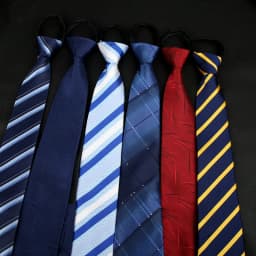Ties men's formal business groomwedding student women's professional shirt red black blue zipper lazy person neck tie