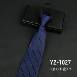 Ties men's formal business groomwedding student women's professional shirt red black blue zipper lazy person neck tie