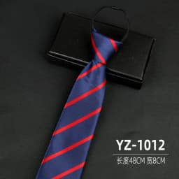 Ties men's formal business groomwedding student women's professional shirt red black blue zipper lazy person neck tie