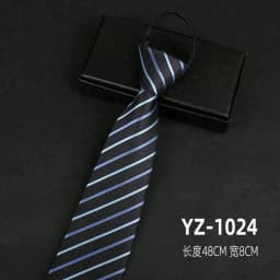 Ties men's formal business groomwedding student women's professional shirt red black blue zipper lazy person neck tie