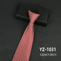 Ties men's formal business groomwedding student women's professional shirt red black blue zipper lazy person neck tie