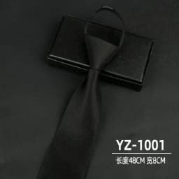 Ties men's formal business groomwedding student women's professional shirt red black blue zipper lazy person neck tie