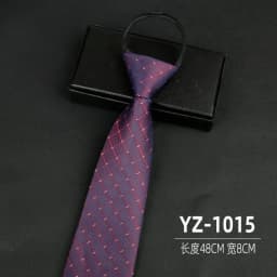 Ties men's formal business groomwedding student women's professional shirt red black blue zipper lazy person neck tie