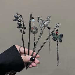 Retro Elegant Ancient Style Butterfly Tassel Hair Stick For Women Girls Classical Hairpin Chinese Cheongsam Hair Accessories