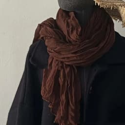 VREOVOR Solid Color Hand Feel Scarf Retro Autumn Winter New Pleated Green Thin Strip Shawl Men's Women's Thermal Silk
