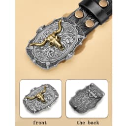Western Belt Buckle Initial Vintage-Cowboy Rodeo Silver Large Belt Buckle for Men Women