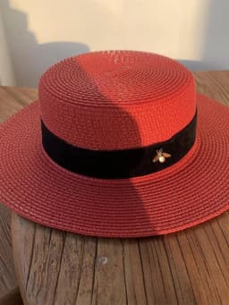 Summer Travel Wide Brim Flat Top Straw Hat Women's Sun Protection Casual Style Youth Fashion Hat for Outdoors And Vacations