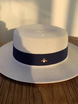 Summer Travel Wide Brim Flat Top Straw Hat Women's Sun Protection Casual Style Youth Fashion Hat for Outdoors And Vacations