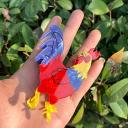 New Y2k Colorful Acrylic Rooster Shape Hair Clip Claw For Women Girls Creative Cartoon Animal Ponytail Hairpin Hair Accessories
