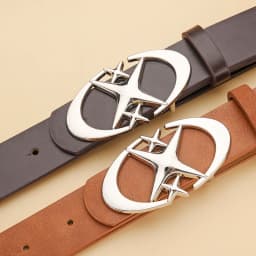 Men's Belt Punk Star Buckle Belt Design Cross Metal Vintage Gothic Men Women Y2K Belt Pu Leather Belt Pants Jeans Neutral Belts