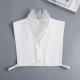 Lace Yarn Stand Up Collar For Sweater Blouse Shirt Decorative Fake collar Ruffled Detachable Layering Neckwear Top False Collar