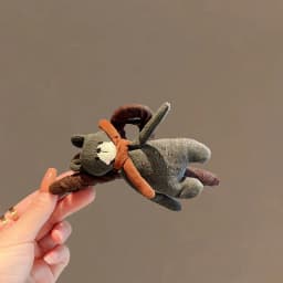 1pc Cute Scarf Bear AB Face Catching Cartoon Animal High End Haircut Shark Clip Hair Accessories New Style