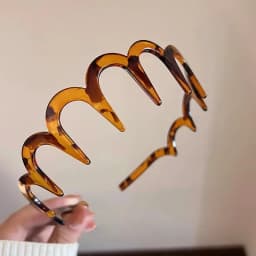 Korean Women Hair Comb Non-Slip Headband Plastic U Shape Hair Hoops Fixed Teeth Fluffy Top HairBands Headwear Accessories