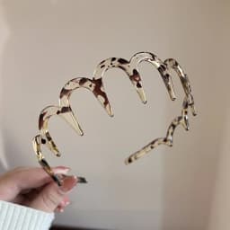 Korean Women Hair Comb Non-Slip Headband Plastic U Shape Hair Hoops Fixed Teeth Fluffy Top HairBands Headwear Accessories