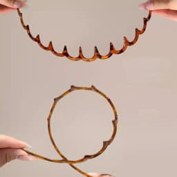 Korean Women Hair Comb Non-Slip Headband Plastic U Shape Hair Hoops Fixed Teeth Fluffy Top HairBands Headwear Accessories