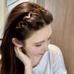 Korean Women Hair Comb Non-Slip Headband Plastic U Shape Hair Hoops Fixed Teeth Fluffy Top HairBands Headwear Accessories
