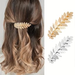 Alloy Leaf Hair Clips, Minimalist Sweet Style Spring Hairpins,Fashionable Hair Accessories for Daily Wear and Casual Gatherings