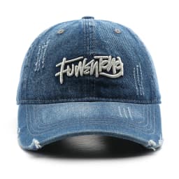 Japanese Retro Washed Denim Letter Embroidered Cap Outdoor Sports Mens Travel Sun Hat Baseball Cap Classic Versatile Comfortable