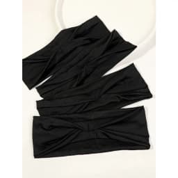 NEW 2026 4Pcs Black Twist Knotted HeadBands Boho Stretchy Hair Band Non Slip for Girl Turban Plain Headwrap Yoga Workout Hair Ac